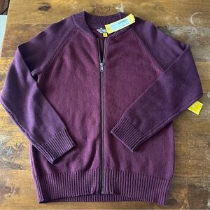 Stitch Fix kids Rumi + Ryder burgundy zip up cardigan‎ sweater kids size M NWT
